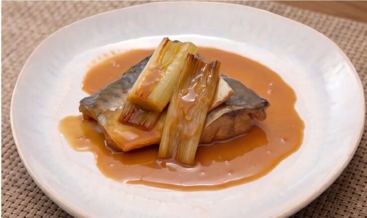 Simmered Mackerel in Miso Sauce