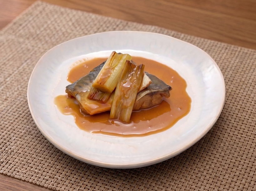 Simmered Mackerel in Miso Sauce